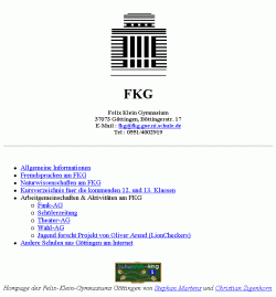 FKG Website Anfang 1998